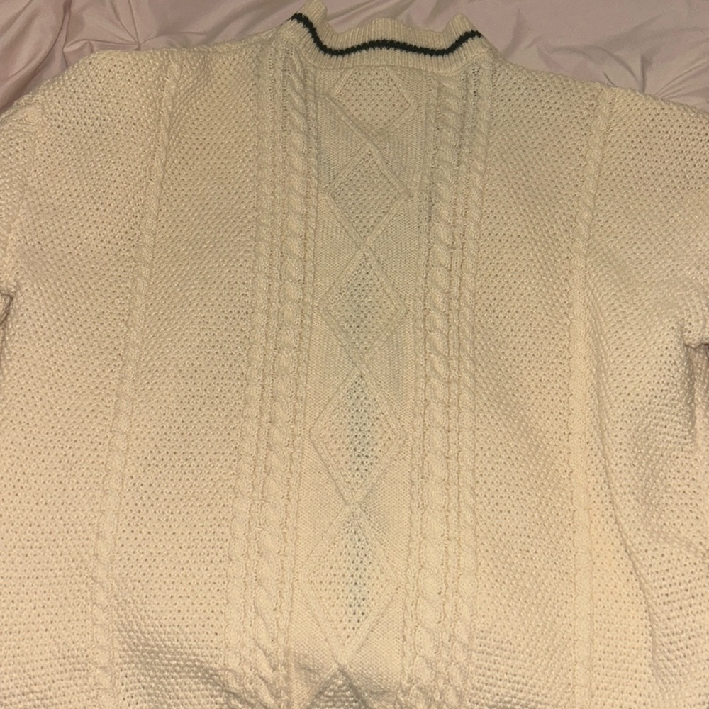 Taylor Swift Folklore Cable Knit Women's Cream Cardigan Sweater. Size Large. - Picture 5 of 5